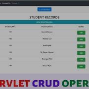 Student Management Project JSP Servlet JDBC MySQL CRUD Operation JSP Servlet MysQl Database
