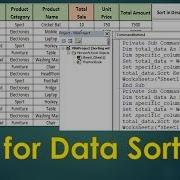 VBA To Sort Data In Excel Excel VBA Tutorial