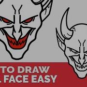 HOW TO DRAW DEVIL FACE EASY