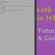 Link External CSS File To HTML Page Learn To Code Guide Short And Simple Tutorial 2021