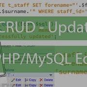 Update For CRUD In Php And MySQL