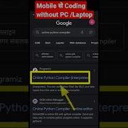 Mobile स Coding कर PC Laptop क ब न Python Coding Viral Motivation Python Shorts