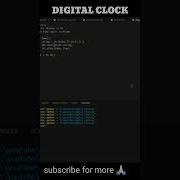 Digital Clock Python Code Datascience Python Shortvideo