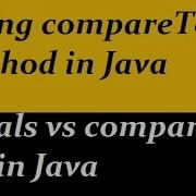 Equals Vs CompareTo Method In Java