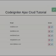 Codeigniter Ajax Crud Tutorial