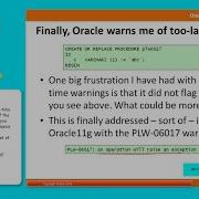 MNG3 Compile Time Warnings In PL SQL PL SQL Channel