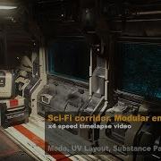Sci Fi Corridor Modular Environment V2 Modo UVLayout SubstancePainter Marmoset