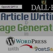 AI Article Writer Image Creation WordPress Plugin W OpenAI S GPT 3 DALL E