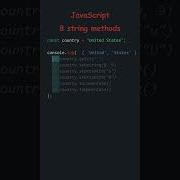 8 JavaScript String Methods