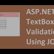 ASP NET TextBox Validation Using JQuery
