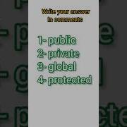 Which Of The Following Is Not An Access Modifier In Java L LearnCodeWithMohseen Coding Code