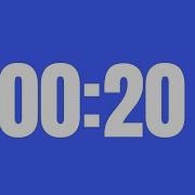 20 Seconds Countdown Timer In Blue Background