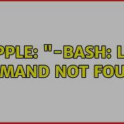 Apple Bash Ls Command Not Found 5 Solutions