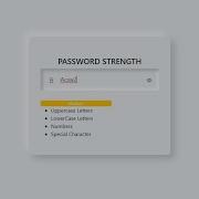 Password Strength Checker With Progress Bar
