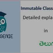 IMMUTABLE Class In Java In Telugu Custom Immutable Class In Java