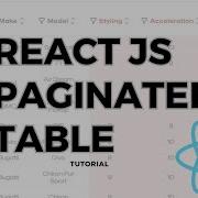 Учебное пособие по созданию постраничных таблиц в React JS