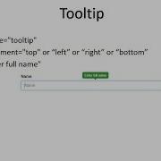 Bootstrap Tooltip