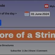3110 Score Of A String Using Java Strings 01 June 2024 Data Structures Java Leetcode