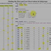 1 11 Finding The First And Last Observation In Groups And Its Subgroups