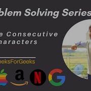 Remove Consecutive Characters Of A String Hindi Problem Solving GFG FAANG Shashwat