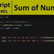 Программа JavaScript 1 Как сложить два числа в JavaScript Программирование для начинающих