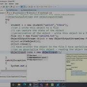 ObjectInputStream And ObjectOutputStream Class In Java CSE1007 Java Programming