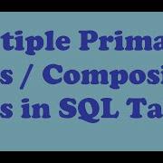 Two Primary Keys In SQL Table Composite Keys Multiple Primary Keys In SQL