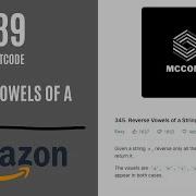 AMAZON INTERVIEW QUESTION Reverse Vowels Of A String LeetCode Problem 345