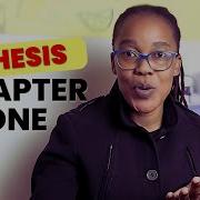 How To Write A Thesis Introduction Chapter One In 2 Days