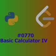 No Sound Leetcode 770 Basic Calculator IV