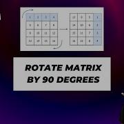 Rotate Matrix By 90 Degrees Problem Google Interview Preparation Series