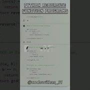 Python Recursive Functions Codewithas 31 Shorts Youtubeshorts Viral Python