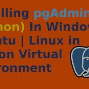 Installing PgAdmin 4 Python In Windows Ubuntu Linux