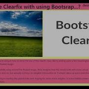 How To Create Clearfix In Bootstrap Bootsrap Clearfix By Nsdesigner786