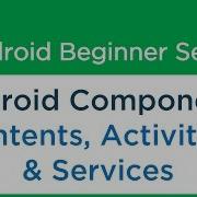 19 Android Tutorial Application Components ACTIVITY SERVICE INTENTS
