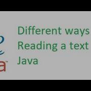 Different Ways Of Reading A Text File In Java