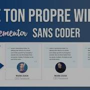 Créer Un Widget Elementor Personnalisé Sans Coder