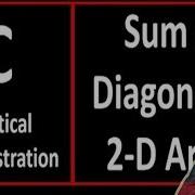 Sum Of Diagonal Elements In Matrix In C Programming