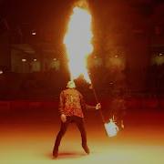 Thunderstruck Fire Skater Clément Pinel At Ghiaccio Spettacolo 2024 In Courmayeur