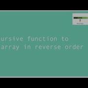 Recursive Function To Print Array In Reverse Order