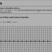 Transformations Of Sinusoidal Functions PART 1 Of 2 MCR3U