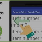 Android Studio Swipe To Delete Item RecyclerView 2018
