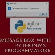 Message Box With Python Wx