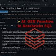 23 AI GEN Function In Databricks SQL