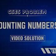 CSES Counting Numbers Problem Solving Competitive Programming DSA