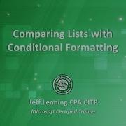 Comparing Lists With Conditional Formatting