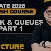 Data Structures 06 Stack And Queue Part 1 GATE 2026 Crash Course Pankaj Sharma Sir