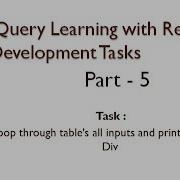 Task 5 Loop Through Table All Inputs Practice Learn JQuery