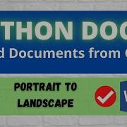 Как создать Word Docx с помощью Python Альбомный