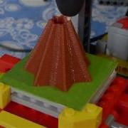 EV3DPrinter Printing Out A 50 Layer Star Cone